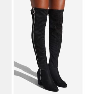 Faux suede over the knee boots (ShoeDazzle Neveah)